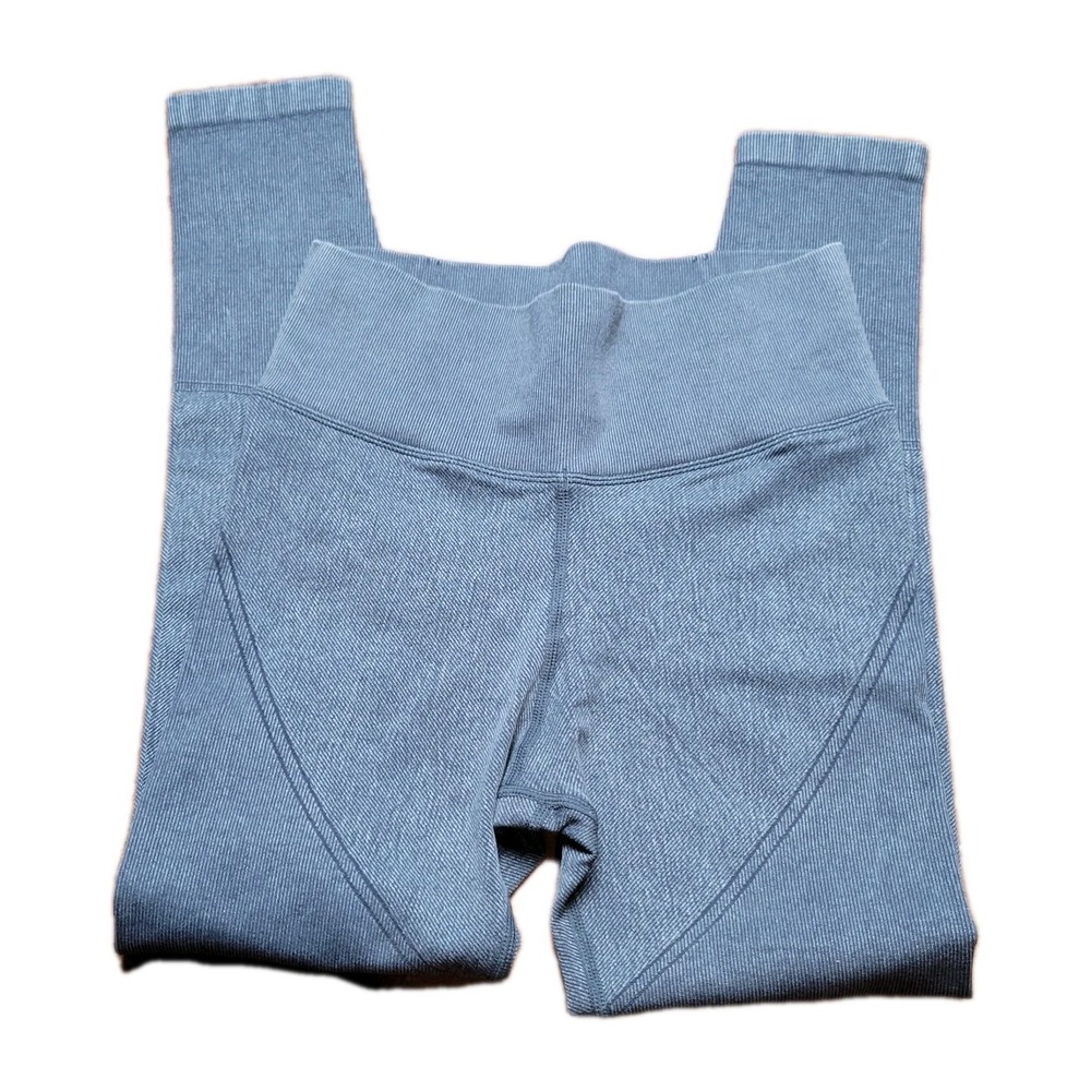 Offline by Aerie Leggings Gray Size Small Smocked Waist 24" - 10" Rise - Picture 4 of 5